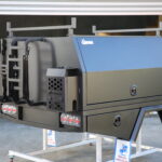 L&G Chivalry UTE canopy and tray combo, T3/X1 4WD 1800mm F/P Combo Black, which includes a 1800L1840W920H flat alloy tray.