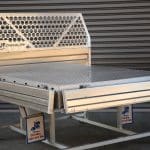 Silver flat tray with dual wall sides and smooth finish
