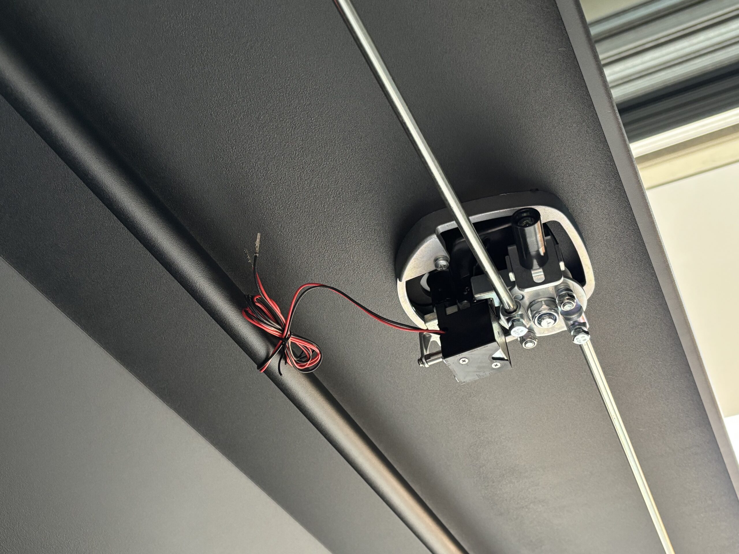 Internal whale lock assembly showing latch and locking components