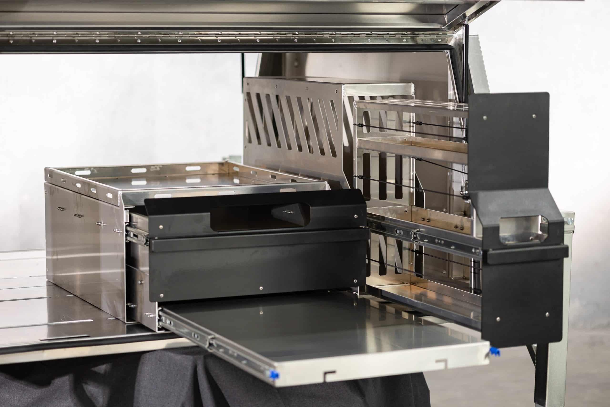 Modular UTE canopy kitchen and storage system