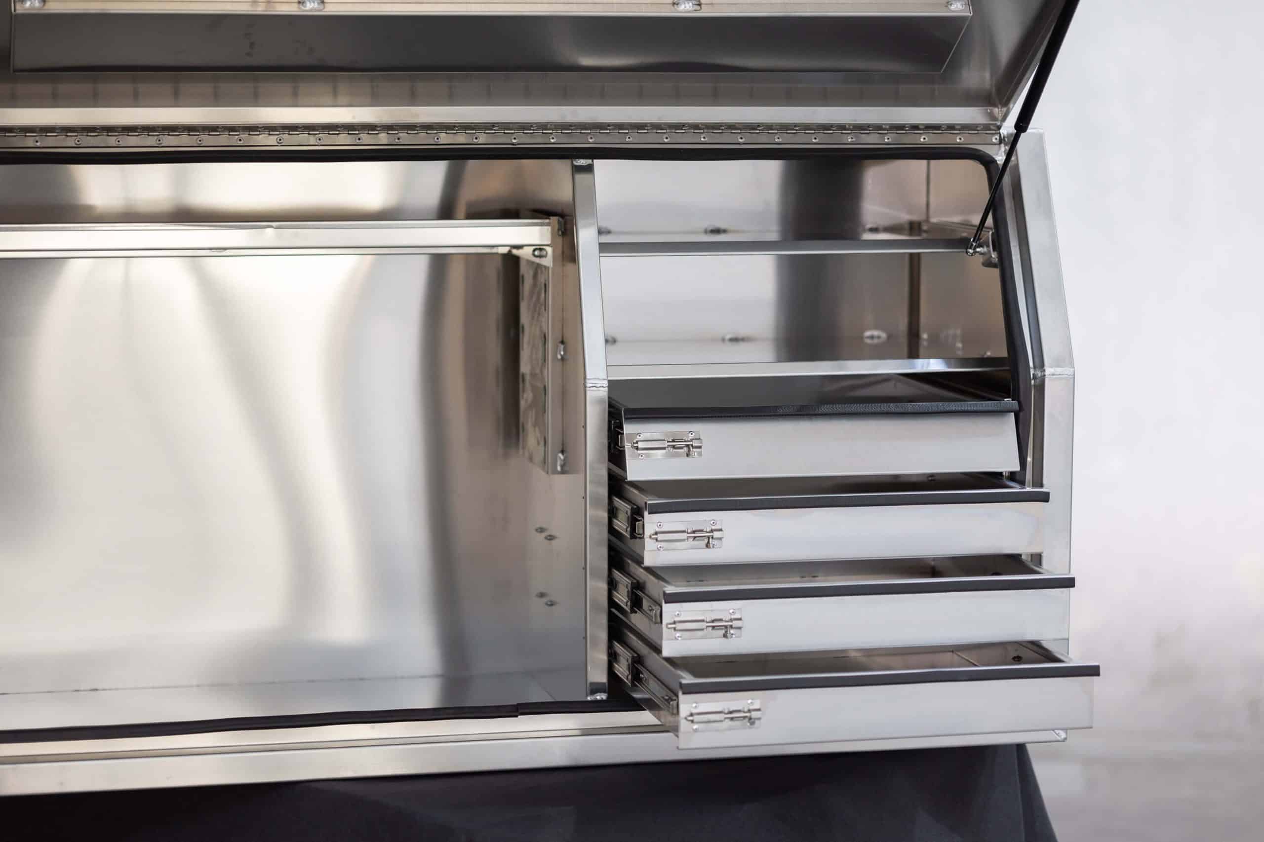 Large UTE toolbox offering secure, weather-sealed storage