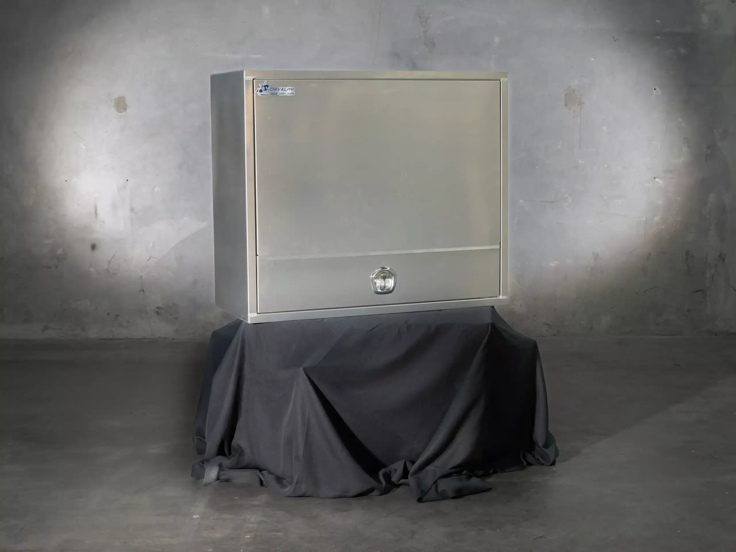 Polished aluminium truck toolbox built for durability and strength