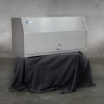 L&G Chivalry aluminium UTE toolbox, specifically a full opening model designed for storage on the back of a UTE or other service vehicles.