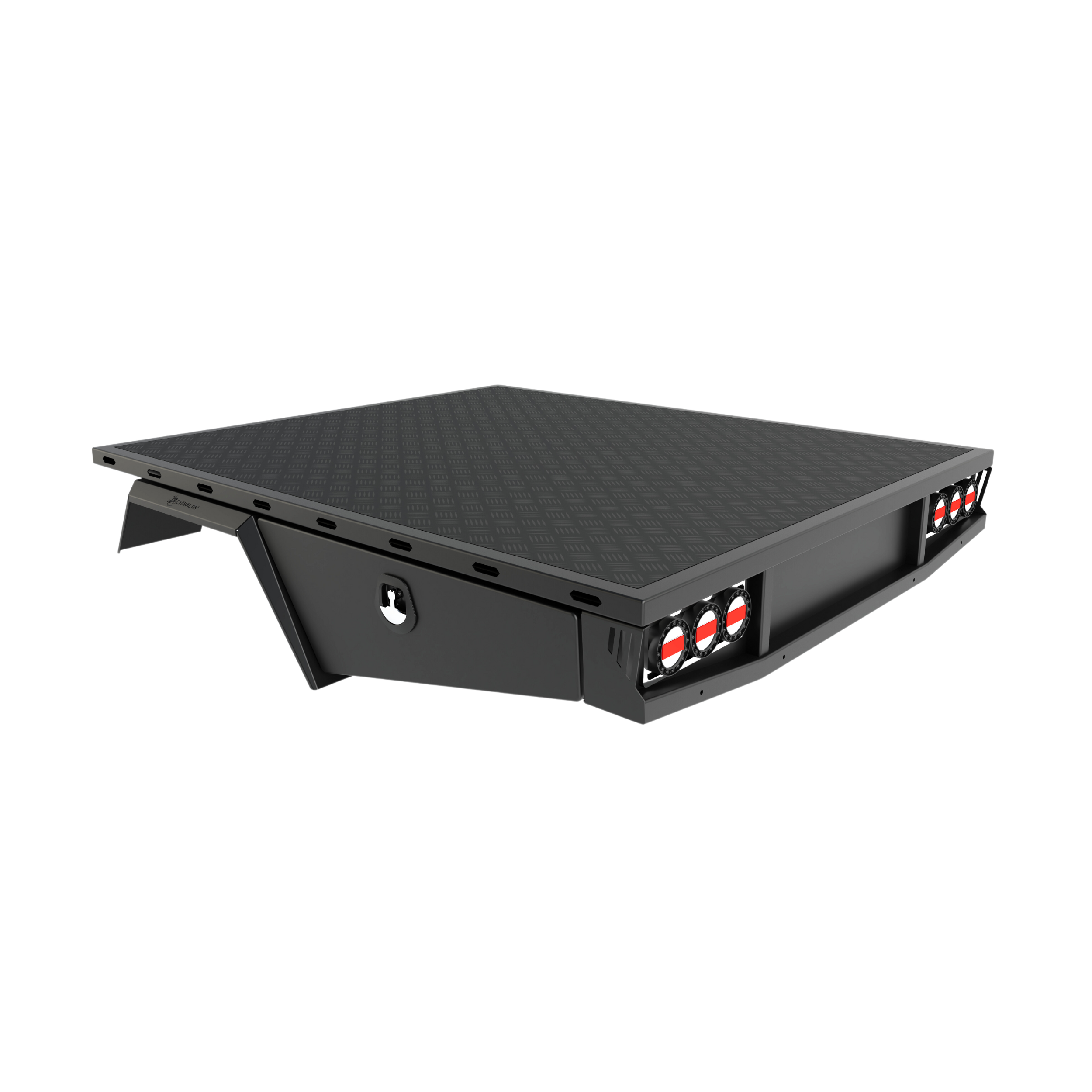T3 dual cab tray in sleek black alloy finish