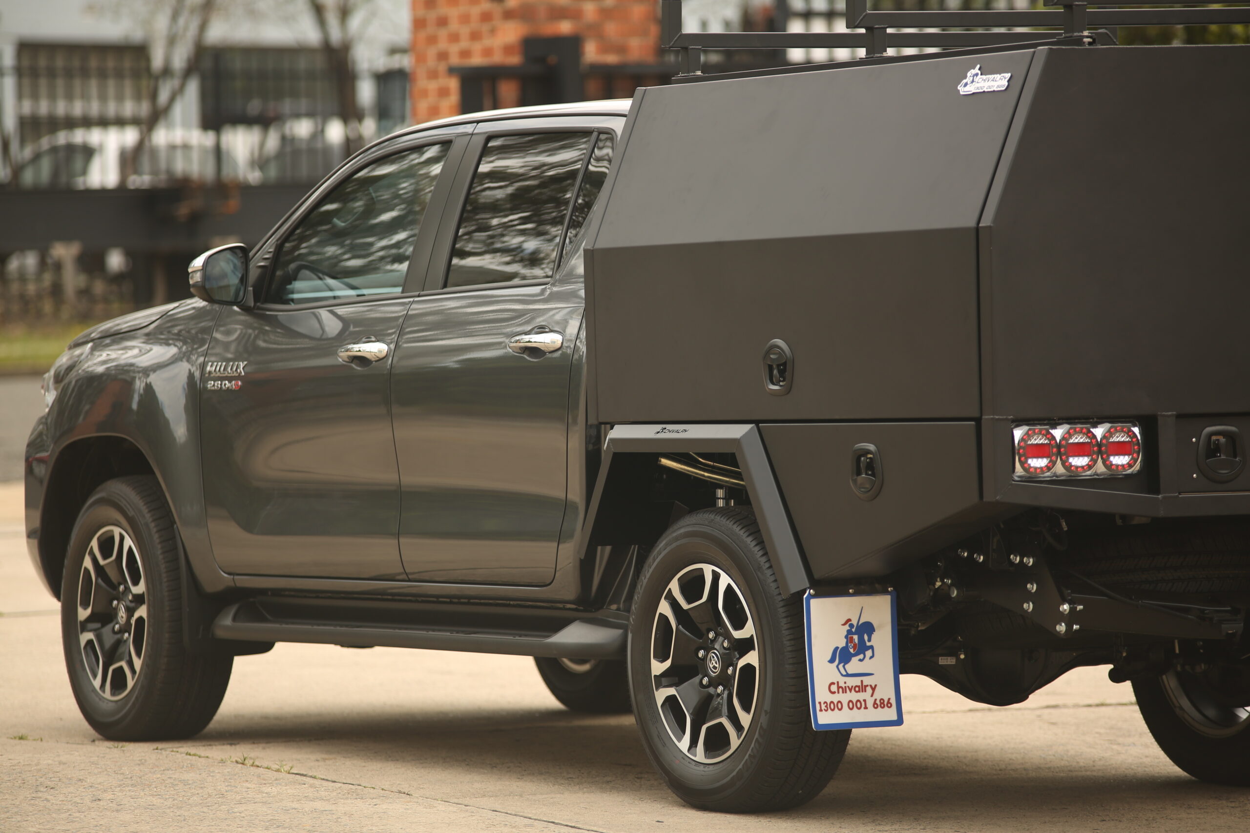 Modern matte black service body offering strength and dependability
