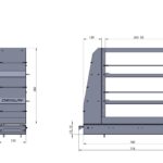 Dimensions of shelving in T3/X3 4WD 1650mm F/P Tray Camping Combo Black
