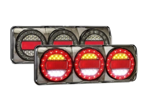 Pair 90 LED Tail Lights 3 LED Combination Stop Tail Indicator Reverse Truck UTE