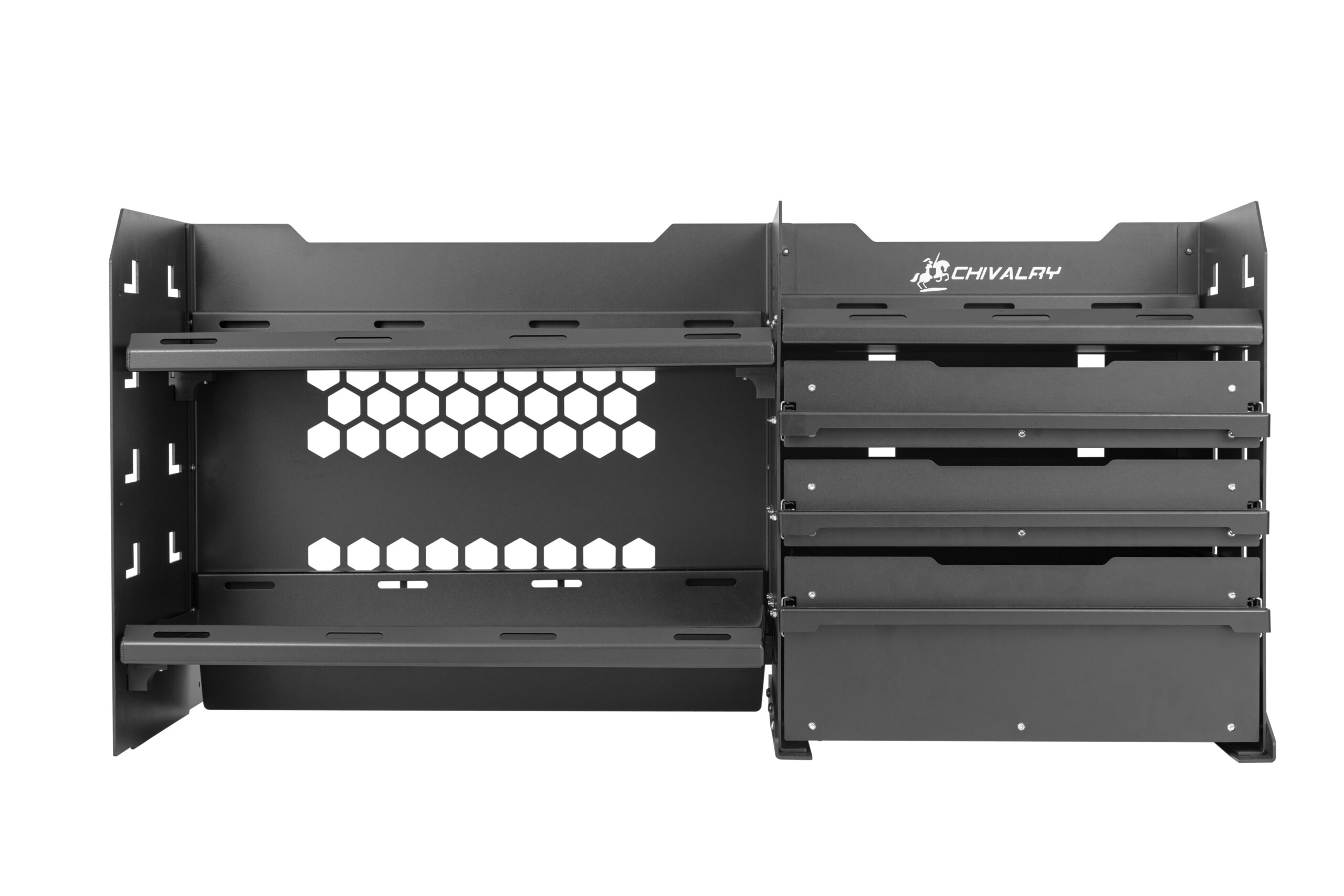 Powder-coated aluminium drawer unit with 24-month warranty