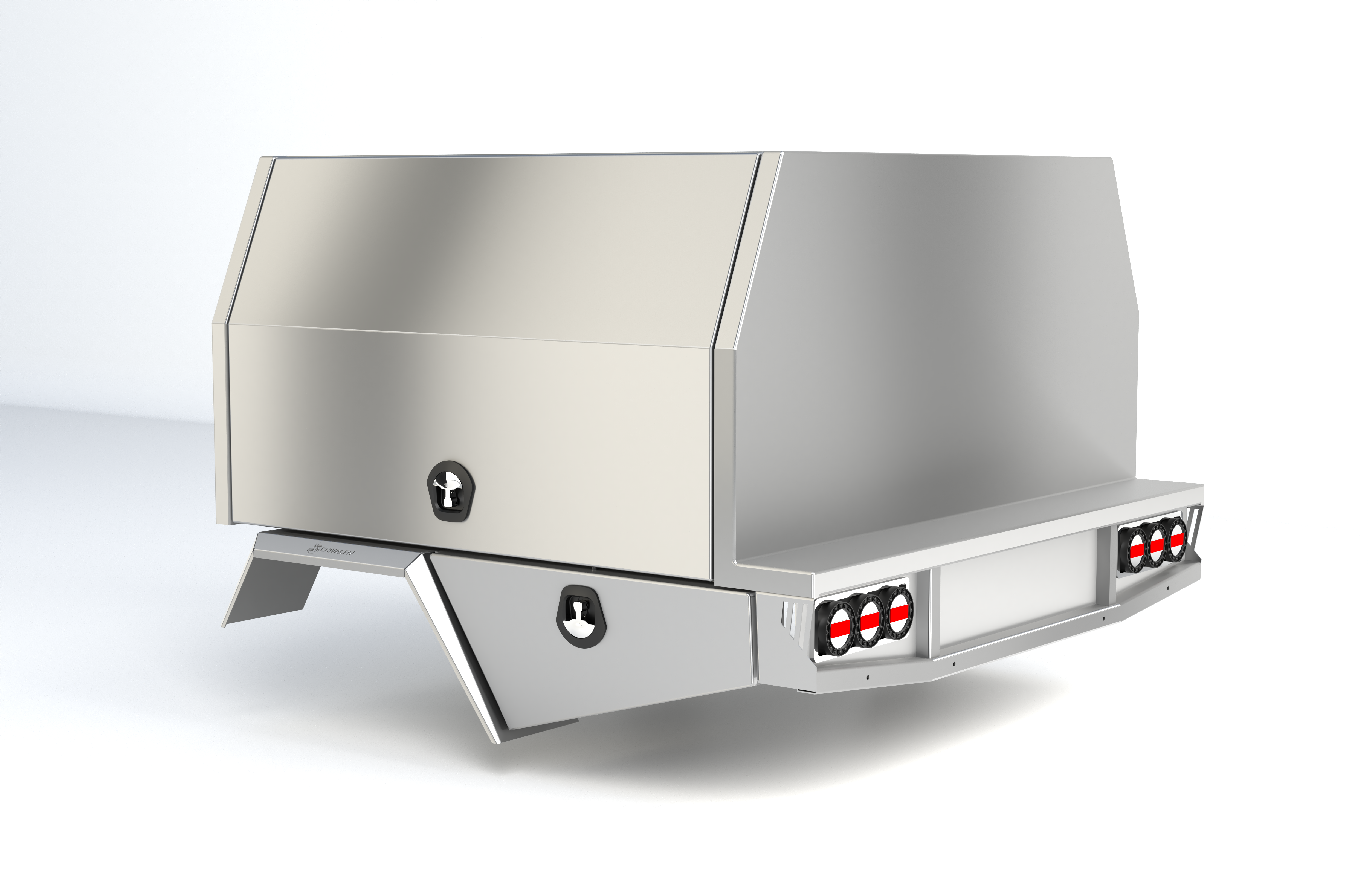 Heavy-duty 1650mm flat alloy service body in raw finish