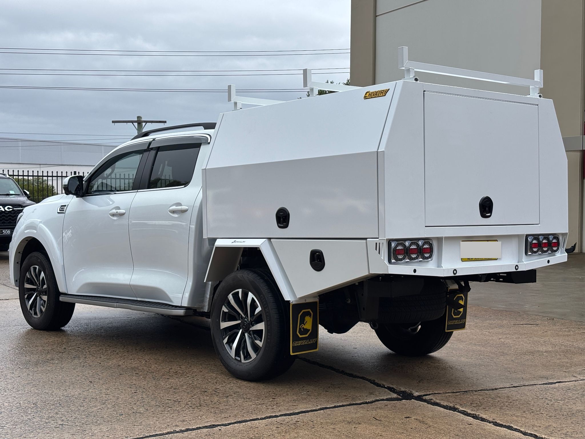 Durable 3-door service body built from 25mm flat alloy