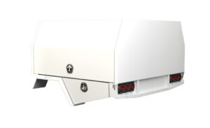 S3 2100mm Extra Unistrut Floor Service Body Flat Alloy with 2 Door White